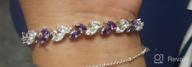 img 1 attached to Women'S Crystal Tennis Link Bracelet With Cubic Zirconia Birthstone Cz - Perfect For Weddings & Special Occasions! review by Mike Diaz