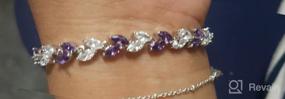 img 7 attached to Women'S Crystal Tennis Link Bracelet With Cubic Zirconia Birthstone Cz - Perfect For Weddings & Special Occasions!