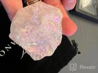 img 1 attached to Angel Aura Rose Quartz Crystal Chunk - High Energy Raw Cuarzo Rosa Titanium Bonded - Natural Reiki Rock For Love And Passion With Information Card - Family Owned And Operated review by Jenna Hicks