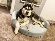 img 1 attached to KOPEKS Deluxe Orthopedic Memory Foam Round Sofa Lounge Dog Bed Jumbo XL Brown - Model:Round review by Maurice Morris