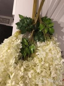 img 5 attached to 24 шт. Белые цветы глицинии 3,6 'Гирлянда из искусственной лозы для свадьбы, вечеринки, украшения сада