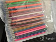 img 1 attached to 🖍️ Complete 160-Color Artist Gel Pen Set: 36 Glitter, 12 Metallic, 12 Pastel, 9 Neon, 6 Rainbow, 5 Standard + 80 Refills - Ideal for Adult Coloring Books, Craft, Doodling, Drawing review by Michael Ward