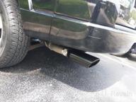 img 1 attached to Black Powder Coated Rolled Angle Cut Universal Exhaust Tips 2 1/2" Inlet 4" Outlet 12" Length, Black (12" Length, 1 Exhaust Tip) review by Aaron Clayton
