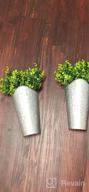 img 1 attached to Dahey 2 Pack Galvanized Metal Wall Planter With Artificial Eucalyptus Farmhouse Decor Hanging Wall Vase Planters Flowers Holder For Country Rustic Home Wall Decor,Silver review by Michelle Larson