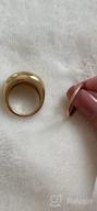 img 1 attached to 💍 18 Real Gold Plated Chunky Dome Rings for Women Girls (5-10 Size) by YBMYCM review by Jason Holt