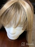 img 1 attached to Look Stunning With Auflaund'S 22-Inch Long Straight Blonde Wigs In Ombre With Dark Root And Layered High Density Glazed Hair Replacement For Women With Inclined Bangs (T/Blonde) review by Michael Wilder