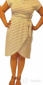 img 5 attached to ECHOINE Women'S Summer Striped Dresses, Short Sleeve T Shirt Dress Casual Tie Waist With Pockets