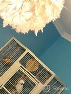 картинка 1 прикреплена к отзыву White Feather Lamp Shade 11.8" Diameter For Ceiling Pendant Light, Table & Floor Lamps - Living Room, Bedroom, Wedding Decor от Ben Rodriguez