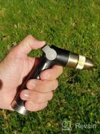 img 1 attached to High-Pressure Metal Garden Hose Nozzle With 4 Spray Patterns, Thumb Flow Control, On-Off Valve For Watering, Car, And Pet Washing - FANHAO review by Brant Watson