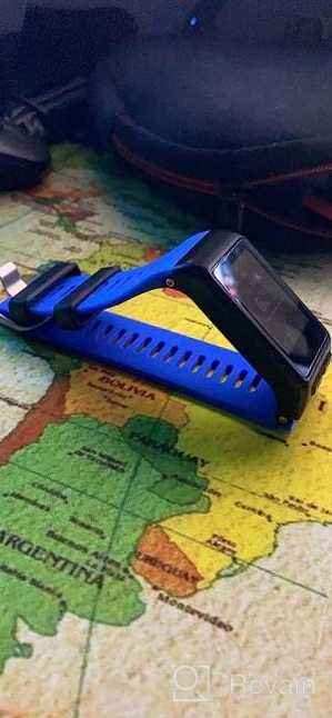 img 1 attached to Soft Silicone Replacement Watch Band For Garmin Vivoactive HR Sports GPS Smart Watch - Compatible With Adapter Tools - BLACK By NotoCity review by Dennis Moonin