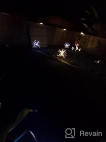 img 5 attached to 2 Pack SUNJOYCO Garden Solar Firework Lights - 150 светодиодов, многоцветный свет Starburst для Рождества, патио, декора дорожки