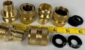 img 6 attached to 3 Sets Of STYDDI Full Flow Brass Quick Release Garden Hose Connector With Male/Female, Solid Brass Full Port Outdoor Water Hose Coupler, Includes 4 Hose Washers