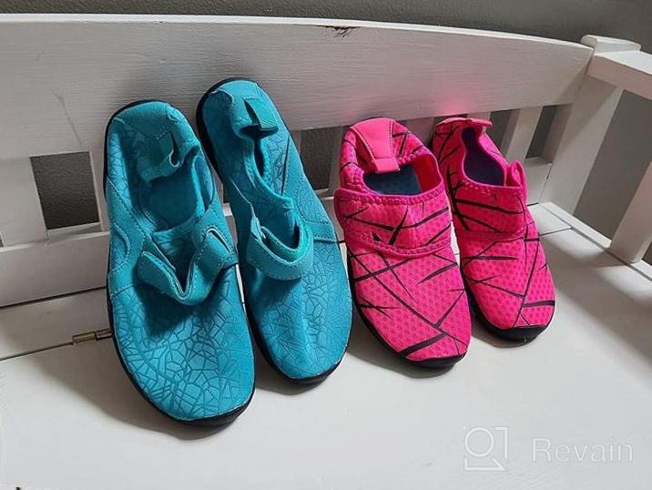 img 1 attached to Comfortable Lightweight Water Shoes for Boys & Girls: Easy Walking Aqua Socks for Kids (Toddler/Little Kid/Big Kid) review by Dave Sapp