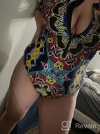 img 1 attached to Aleumdr Women'S Printed Swimsuit: Zip Front, Half/Long Sleeve - S-XXL review by Bill Pool