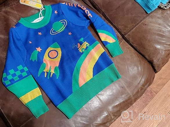 img 1 attached to 👦 Casual Crewneck Sweater for Little Boys: Charming Patterns from Mud Kingdom review by Ronald Howlett