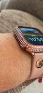 img 1 attached to Surace Compatible With Apple Watch Case 42Mm For Apple Watch Series 6/5/4/3/2/1, Bling Cases With Over 200 Crystal Diamond Protective Cover Bumper For 38Mm 40Mm 42Mm 44Mm, (42Mm, Clear) review by Eder Boesel