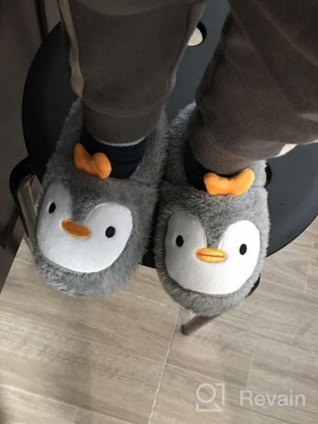 img 1 attached to 🐧 Penguin-themed Boys' Toddler Slippers: Perfect Indoor Bedroom Shoes & Adorable Footwear review by Bobby Cantu