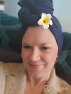 img 1 attached to Stay Comfortable And Chic With Harewom Black Jersey Hair Wrap For Women review by Steve Cypert