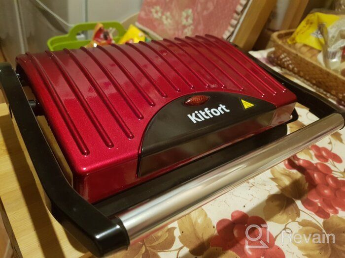 img 2 attached to Sandwich maker Kitfort KT-1609 Panini Maker, red review by Franciszka Symanska ᠌