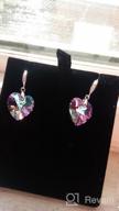 img 1 attached to Exquisite Heart Crystals Earrings: Dazzling Droplet Fish Hook Earrings for Women, Amethyst Pink - Perfect Mothers Day Gifts for Her review by Unm Weil