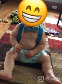 img 7 attached to 👶 Adjustable Y Back Suspenders Bowtie Outfit for Baby Boys - Ideal for First Birthday Cake Smash! Includes Bloomers and Clothes Set