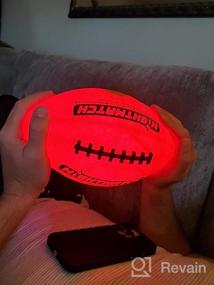 img 8 attached to NIGHTMATCH Light Up LED Football - Perfect Glow In The Dark American Football - Official Size 6 - Extra Pump And Batteries - Cool Stuff - Birthday Gifts For Boys - Waterproof Glow Football With Two LEDs