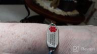 img 1 attached to Stainless Steel Medical Alert Interchangeable Bracelet with LinnaLove Heart Link review by John Souza