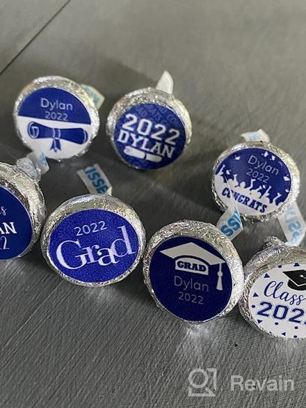 img 1 attached to Graduation Party Favor Stickers - Class Of 2023 - 180 Labels (Blue) Personalized Decorations review by Jackie Sturgeon