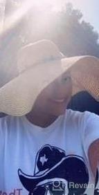 img 5 attached to Стильная и защитная женская соломенная шляпа от солнца с широкими полями для летнего пляжа, защита от ультрафиолета и легкое складывание