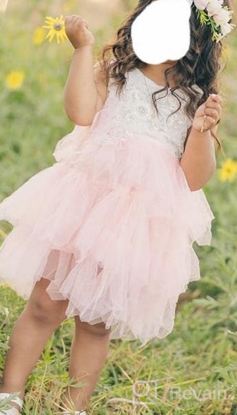 img 1 attached to Stunning Backless Princess Tutu Dress with Lace Flowers for Little Girls - Perfect for Weddings, Bridesmaids, and Formal Occasions review by Brent Mosley