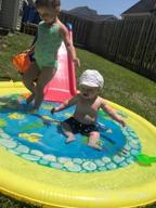 img 1 attached to Summer Fun For Kids And Pets: Thicken Outdoor Splash Pad With Sprinklers, Water Toys, And Kiddie Pool review by Eric Surabhi