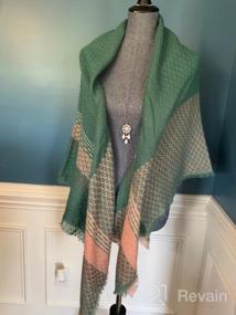 img 5 attached to Winter & Fall Women'S Plaid Blanket Wrap Scarf - Soft Square Flannel Scarf