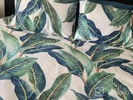 img 1 attached to Green Leaves Tropical Duvet Cover Set Queen Long Staple Cotton Floral Bedding Set Full Reversible 3 Pcs Leaves Comforter Cover Set 1 Duvet Cover With 2 Pillowcases Queen Bedding Collection review by Daniel Bulkley