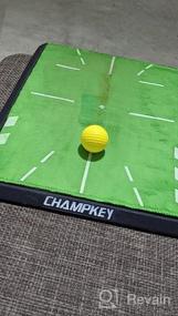 img 5 attached to Ударный коврик для гольфа Champkey 2.0 со сменными поверхностями - 13 x 17 дюймов для обратной связи на пути в игре в гольф