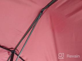 img 6 attached to Creamy/White 6.5X4.2Ft Rectangular Patio Umbrella W/ Push Button Tilt & Steel Pole - AMMSUN