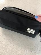 img 1 attached to Triangular Design Pencil Pen Case With Wide-Opening, Lightweight & Spacious Zipper Stationery Bag For Adults - Aesthetic Supply By Sooez review by Angela Petersen