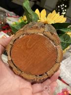 img 1 attached to Pretty In Pink: AceList Artificial Flowers In Log Planters For Rustic Home Decor & Mother'S Day Gifts review by Jason Clemons
