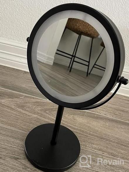 img 1 attached to Get Flawless Anywhere With Benbilry LED Lighted Travel Makeup Mirror - Rose Gold review by Leslie Taylor