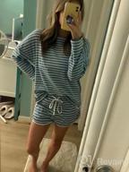 img 1 attached to Women'S Tie Dye Printed Sleepwear Lounge Long Sleeve Pajama Set Night Shirt Shorts Plus Size review by Julie Bauer