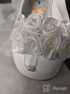 img 1 attached to DressForLess White PU Girls' Shoes with Pretty Rosettes for Flats review by Melvin Balamani