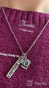 img 5 attached to Ожерелье с камерой из стерлингового серебра - идеальный подарок для фотографов, женщин на день рождения и особых случаев