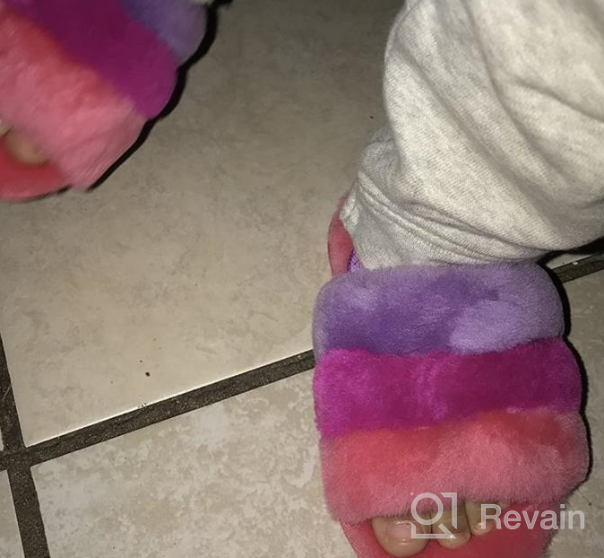 img 1 attached to 🌈 Colorful UGG Girls Slipper and Boys' Shoes in Purple Rainbow Design review by Mike Pearson