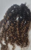 img 1 attached to 6-Inch 8-Piece BOB Passion Twist Pre-Twisted Crochet Braids Natural Black, Synthetic Braiding Hair Extensions By Toyotress Tiana - Ideal For Perfecting Your Passion Twist Look (Color: 1B) review by Sheri Zhao