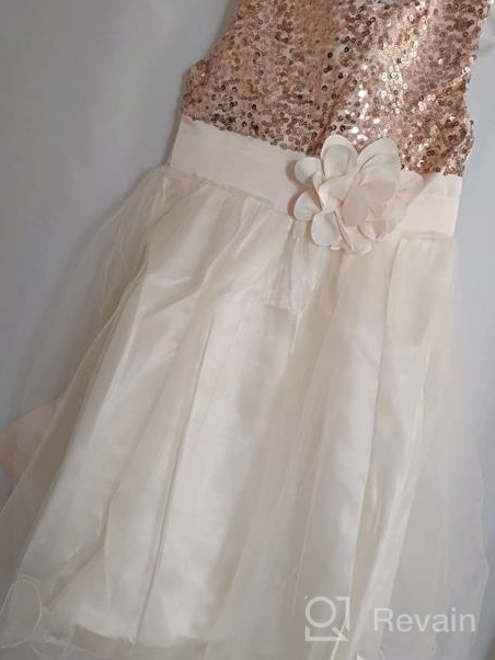 img 1 attached to PROALLO Little Sequin Sleeveless Flower Girls' Clothing review by Robert Cooper