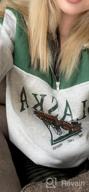 img 1 attached to Vintage Stand Collar Hoodie Sweatshirt With Long Sleeves And ALASKA Letter Print For Women By YEMOCILE - Novelty Pullover review by Tonya Austin