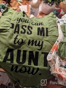 img 5 attached to Adorable Baby Girl Outfit: 'Auntie Is My Bestie' Romper, Shorts & Headband!