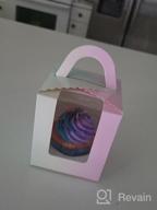 img 1 attached to Wholesale Multicolored Gradient Cupcake Boxes: Roponan'S 60 Pcs Single Cupcake Containers With Clear Window And Handle Inserts review by Chris Fisher