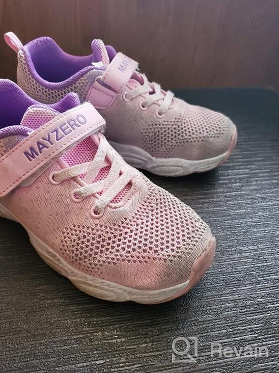 img 1 attached to Optimal Performance MAYZERO Running Breathable 👟 Walking Sneakers for Active Girls - Athletic Shoes review by Nicole Jones