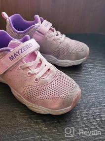 img 7 attached to Optimal Performance MAYZERO Running Breathable 👟 Walking Sneakers for Active Girls - Athletic Shoes