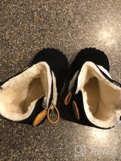 img 1 attached to 👶 Cozy and Stylish Baby Snow Boots with Fleece Fur: Perfect Winter Shoes for 0-24 Months Old, Anti-Slip Rubber Sole and Button Design Ideal for Toddler Girls and Boys, Ideal First Walker and Crib Shoes for Newborns and Infants review by Josh Clifton